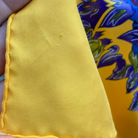 Hermes Aube print psychedelic scarf by Zoe silk Carre 90 vintage - Picture 5 of 7